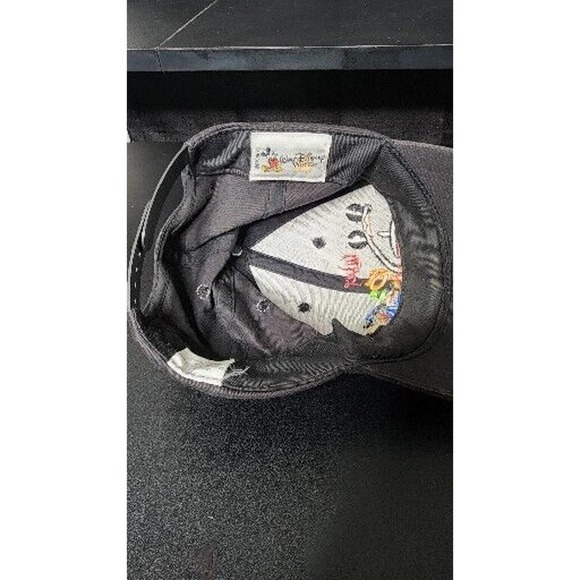 Walt Disney World Character Lettering Embroidered Black Baseball Strap Back Hat - Picture 4 of 4